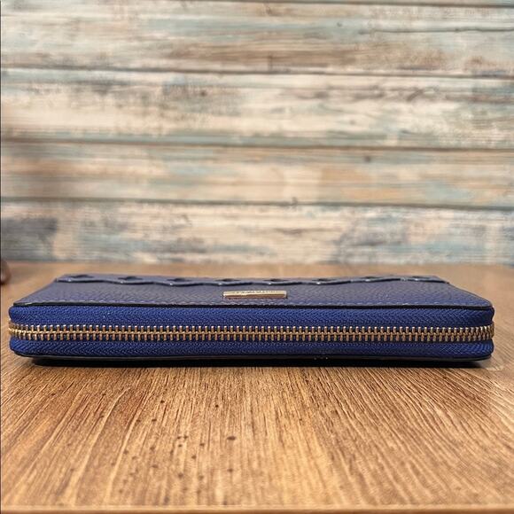 Kate Spade Neda Market Street Accordion Wallet in Blue Pebble Leather - Picture 5 of 12